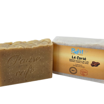 savon exfoliant vétiver café bulle et maille