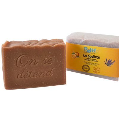 savon argile rouge orange lavandin bulle et maille