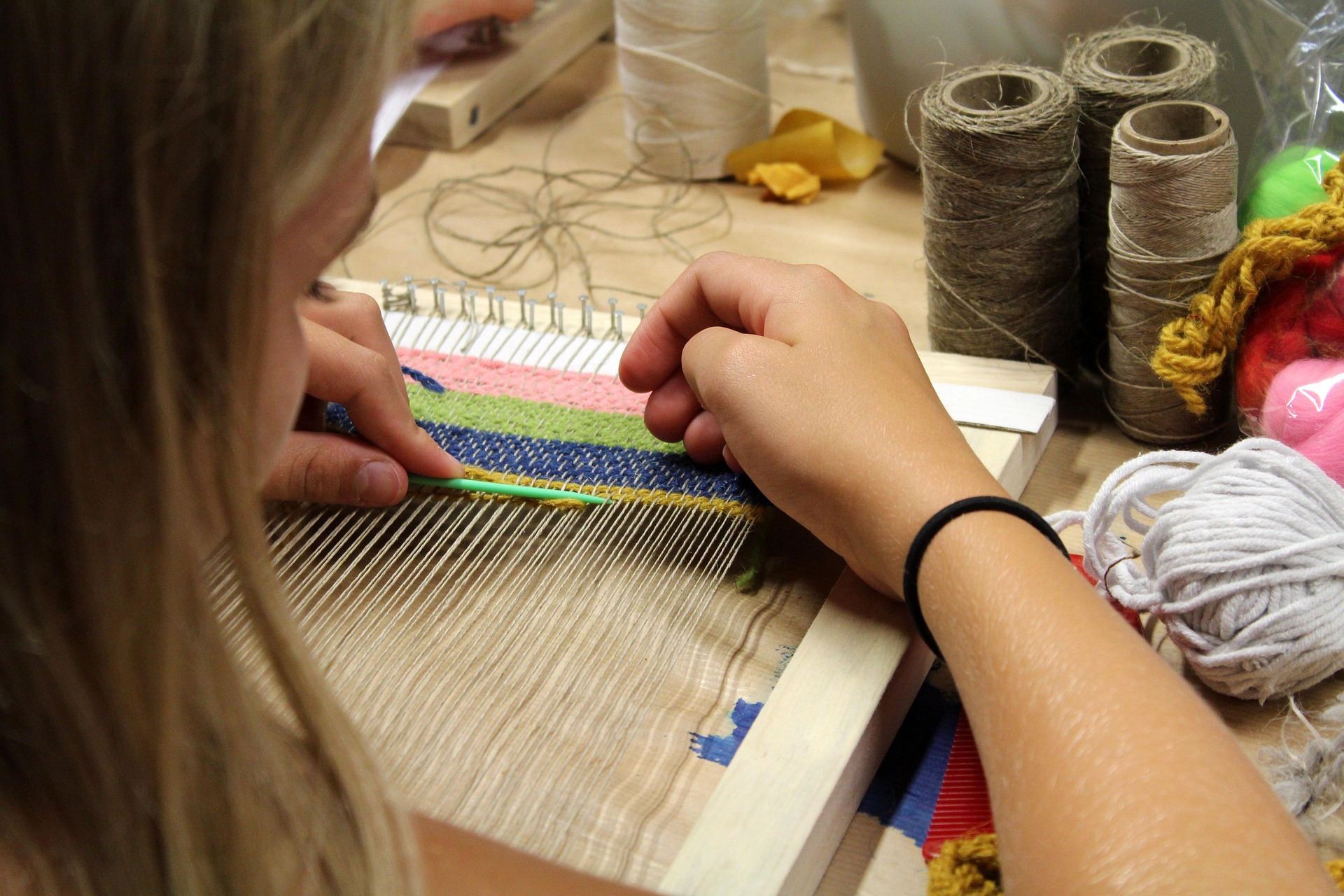 atelier tissage laine bulle et maille